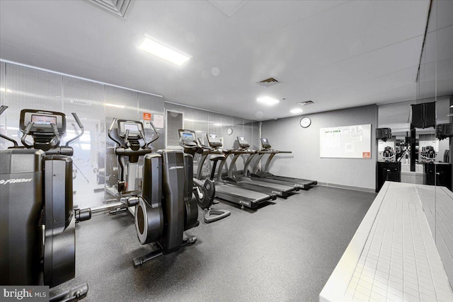 view of exercise room