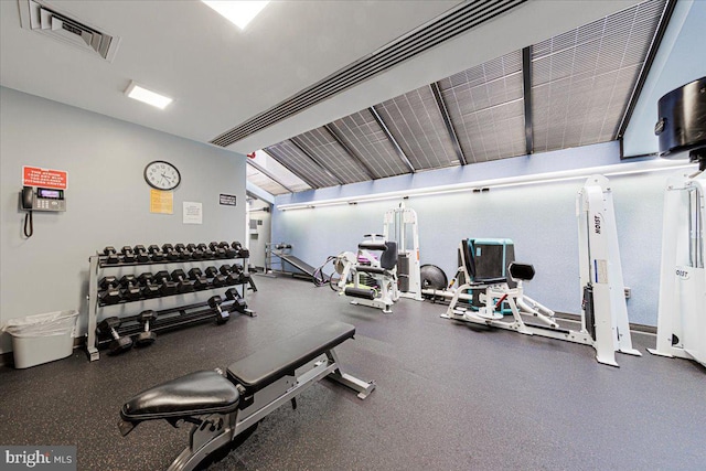 view of exercise room