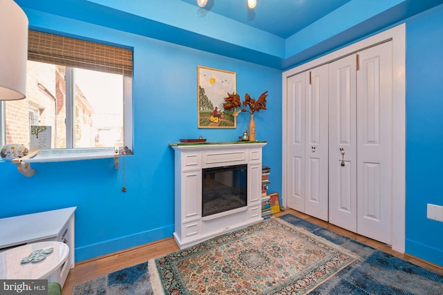 entrance foyer featuring hardwood / wood-style flooring