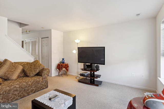 view of carpeted living room