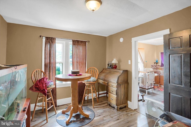 dining area featuring light hardwood / wood-style flooring