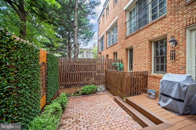 view of patio featuring grilling area