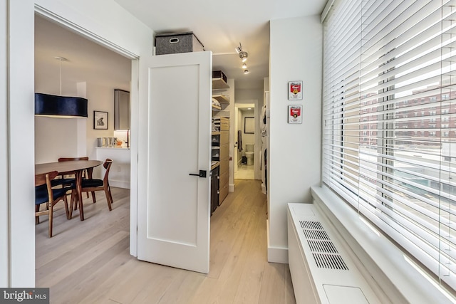 interior space with light wood finished floors