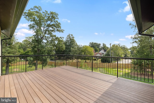 deck with a lawn