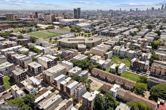 bird's eye view featuring a city view