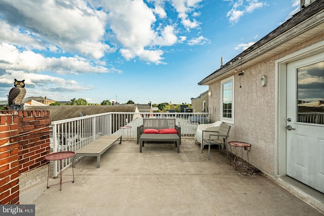 view of patio featuring an outdoor hangout area