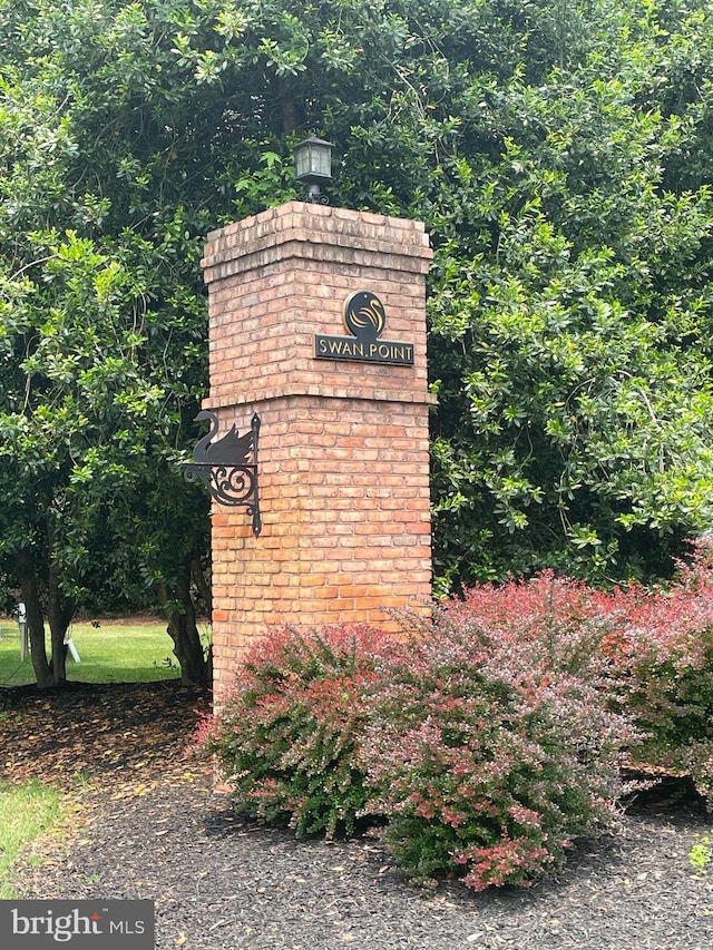 view of community sign