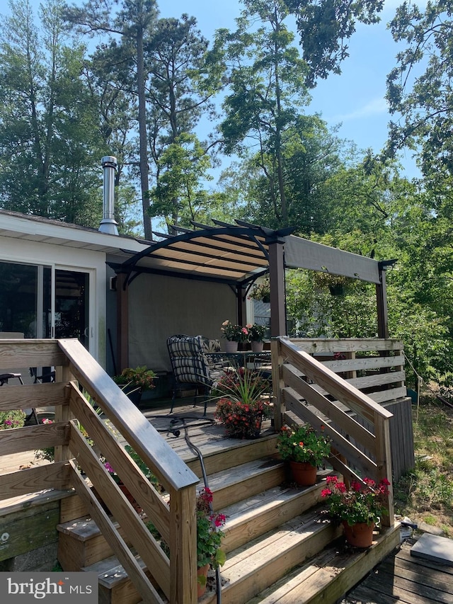 view of wooden deck