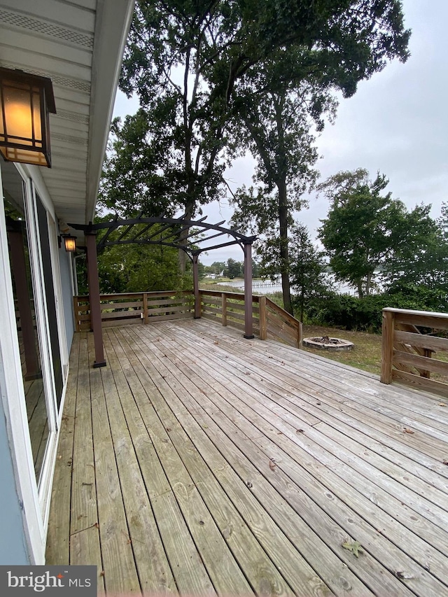 view of wooden terrace