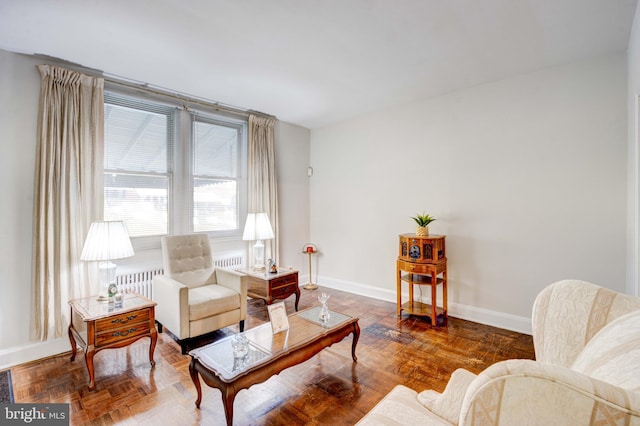 sitting room with baseboards