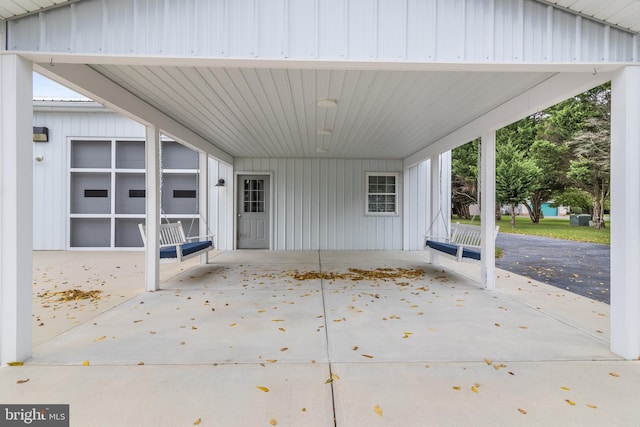 view of patio / terrace featuring a carport