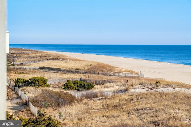 property view of water with a view of the beach