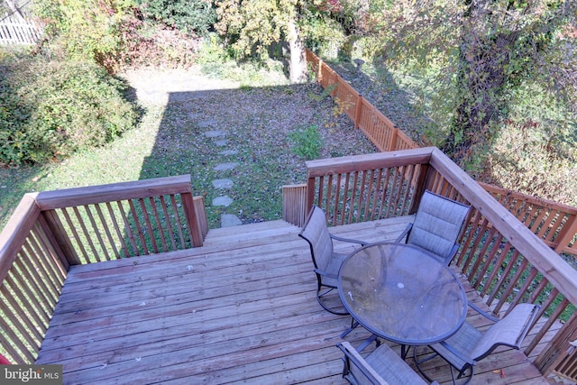 view of wooden terrace