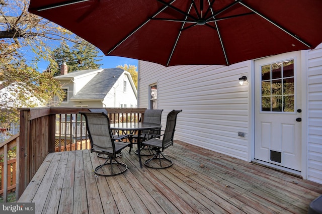 view of wooden deck