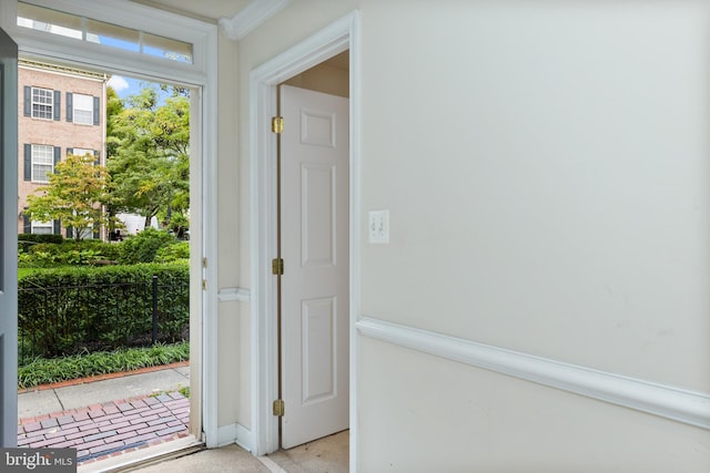 view of doorway to outside