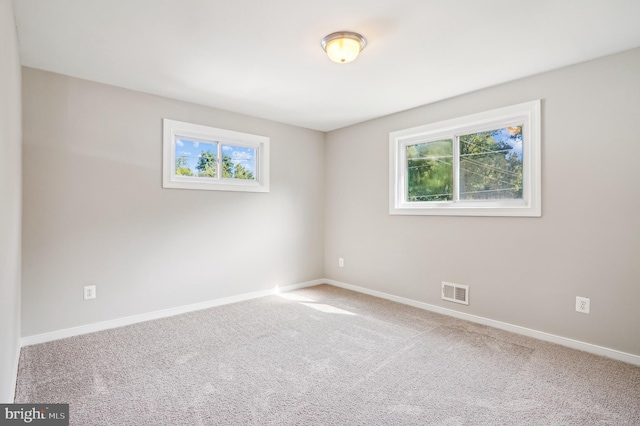 carpeted empty room with a wealth of natural light