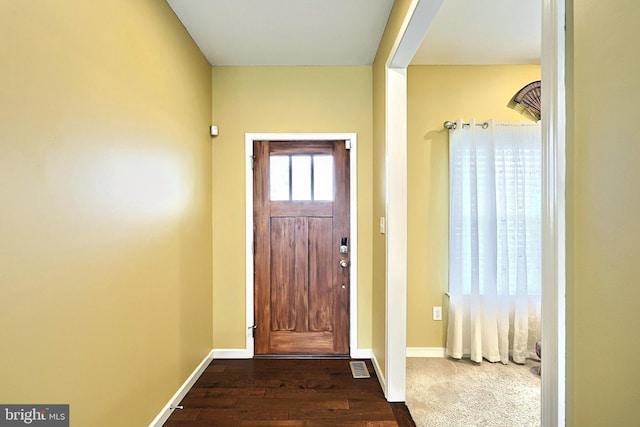 entryway featuring dark hardwood / wood-style floors