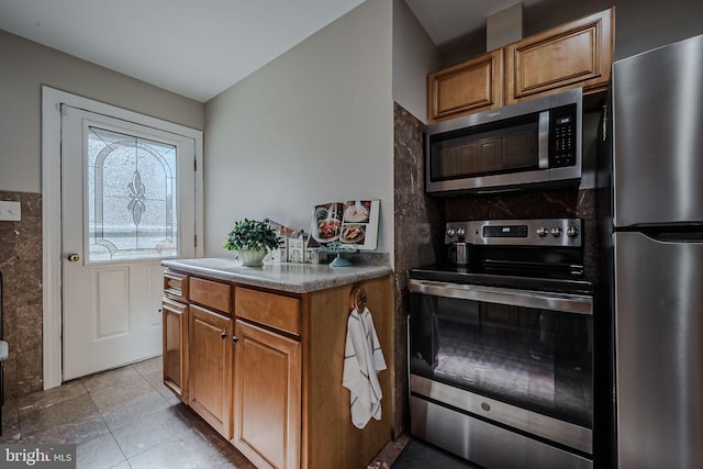 kitchen featuring appliances with stainless steel finishes