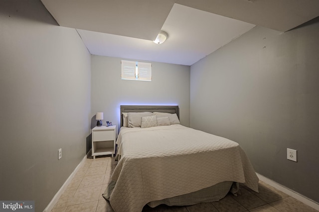 view of tiled bedroom