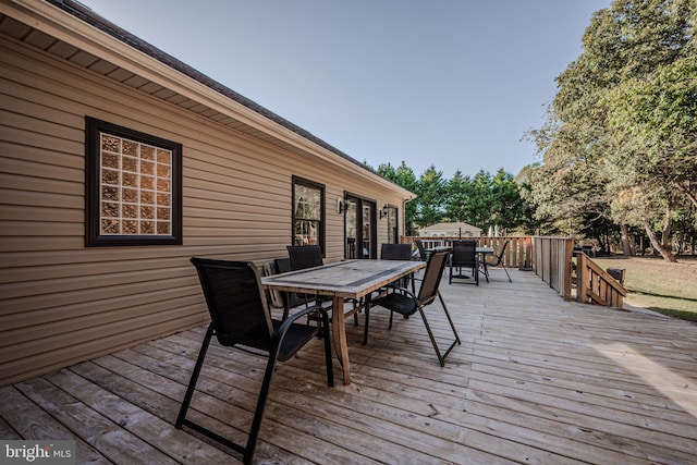 view of wooden terrace