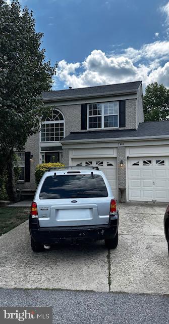 view of property with a garage