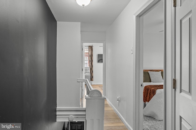 hall featuring light hardwood / wood-style flooring