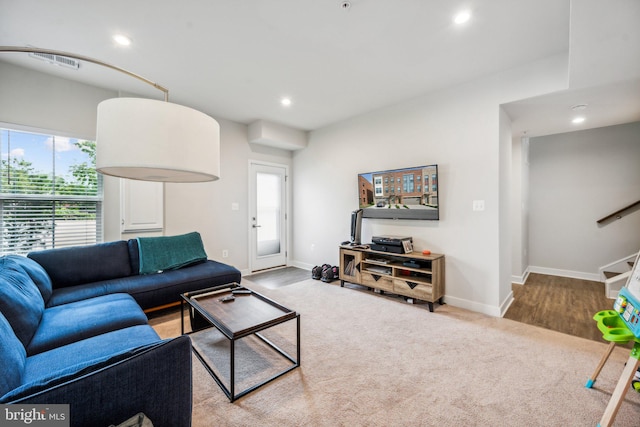 view of carpeted living room