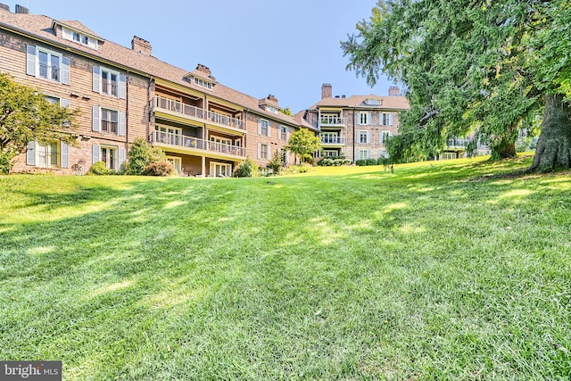 exterior space with a lawn