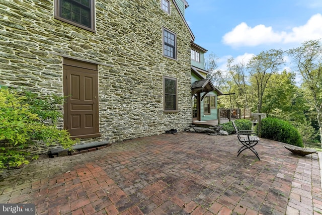 view of patio / terrace featuring a wooden deck