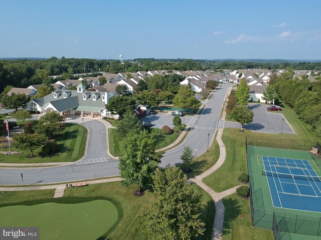 bird's eye view with a residential view