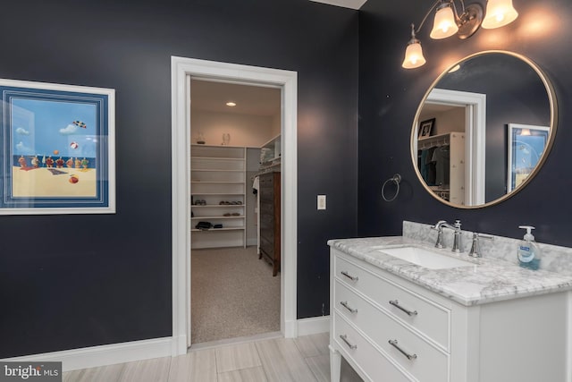 bathroom with vanity