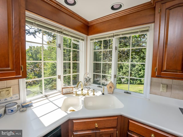 interior space featuring sink