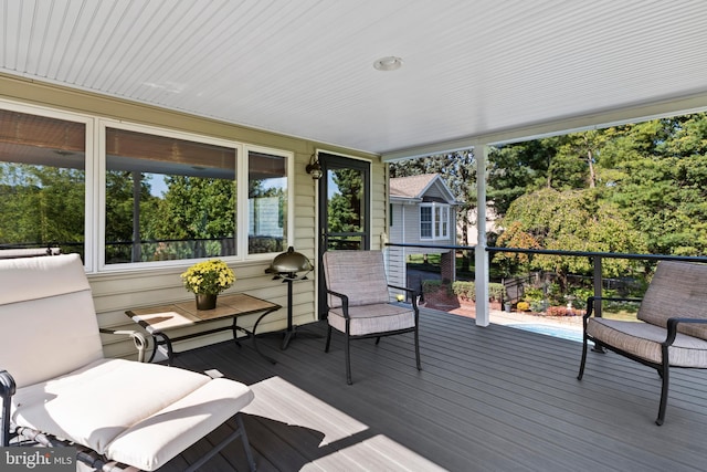 view of sunroom