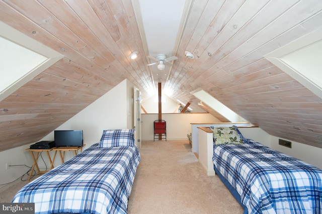817 Seabreeze Rd, Cambridge, MD 21613 - carpeted bedroom with lofted ceiling and wood ceiling