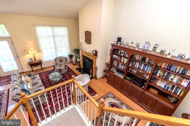 interior space featuring hardwood / wood-style flooring and plenty of natural light