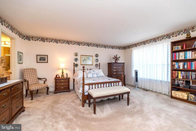 view of carpeted bedroom