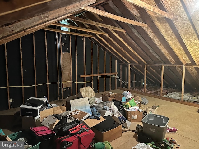 view of attic