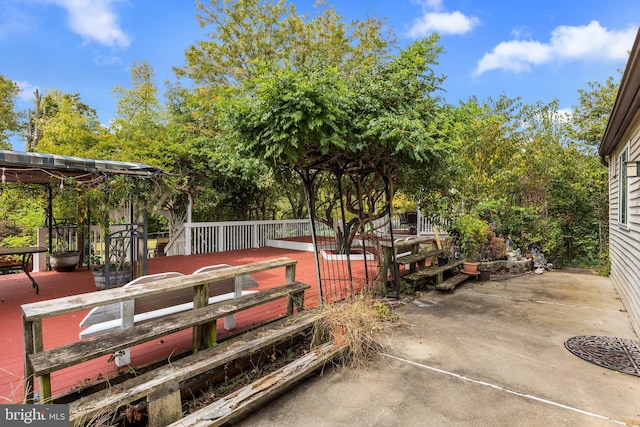 view of patio / terrace with a deck