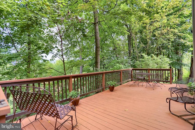 view of wooden deck