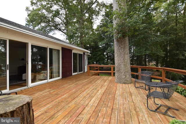 view of wooden deck