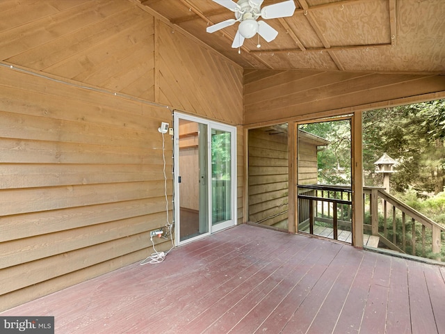 deck with ceiling fan