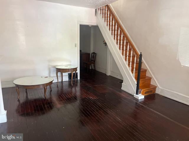 interior space with wood-type flooring