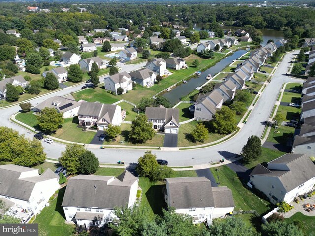 aerial view with a residential view