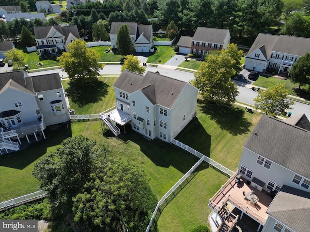 drone / aerial view featuring a residential view