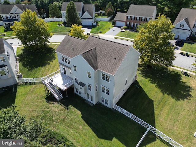 drone / aerial view featuring a residential view