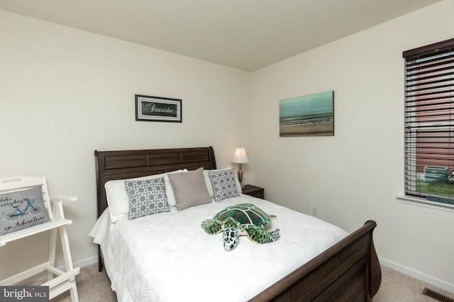 view of carpeted bedroom