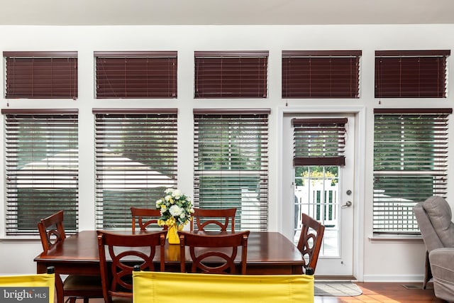 dining room featuring hardwood / wood-style flooring