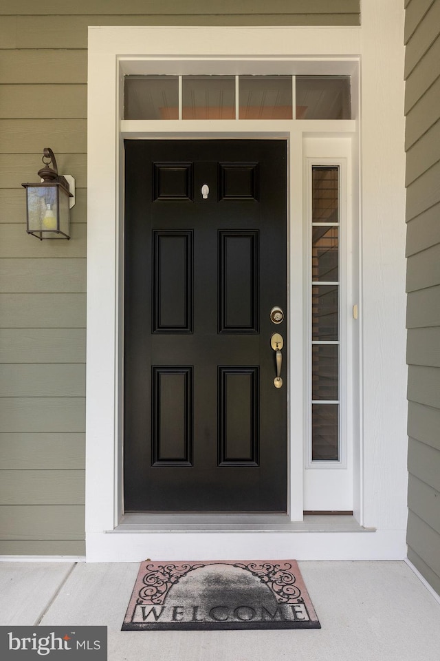 view of doorway to property