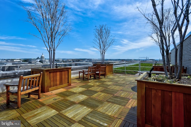 view of wooden terrace