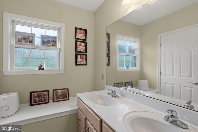 bathroom with vanity